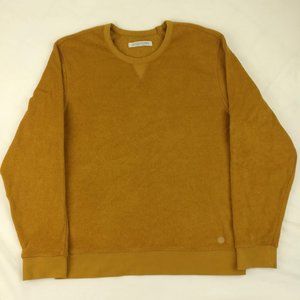 Outerknown Terry Cloth Pullover Sweater Organic Cotton Burnt Orange